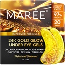 MAREE 24k gels d'or sous les yeux pour les cernes foncés et les puffines - Collagène et acide hyaluronique gel de soins - Patchs d'or pour les yeux puffy et les cernes foncés - Masques sous les yeux - Essentiels de voyage