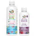 MaryRuth Organics Kids Multivitamin Liposomal (Strawberry Cherry & Vanilla) & Vitamine D3 Liposomal (Mixed Berry) Clean Label Project Verified® Vitamines for Immunity & Overall Wellness, Vegan, Non-OGM