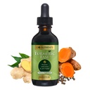 Go Nutrients Turmeric Ease - Supplément curcuma organique avec Curcumine, Ginger et poivre noir – Teinture d'extrait de gouttes liquides pour l'absorption rapide – Soutient la santé conjointe et la défense immunitaire – 2oz