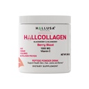 Hallusa Natural Hydrolyzed Collagen Peptides Poudre 1000mg avec vitamine C. BlackBerry & Blueberry Flavor.