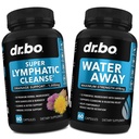 Suppléments de drainage lymphatiques Pills & Water Away - Soutien lymphatique Total des produits de nettoyage à base de plantes et des diurétiques des pilules d'eau naturelles pour la rétention - Drainage du système de nettoyage des ganglions lymphatiques