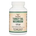 Turkey Tail Mushroom Supplément (120 capsules - 2 mois d'approvisionnement) (Coriolus Versicolor) Prise en charge complète du système immunitaire, sans OGM, sans gluten, cultivé et encapsulé aux États-Unis par Double Wood