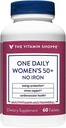 Le Vitamine Shoppe Un quotidien femme 50+ multivitamine sans fer, supplément multi-minérale, soutient la production d'énergie, soutient la santé cardiovasculaire, la vision et immunitaire (60 comprimés)