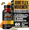 Suppléments de soutien à l'articulation Bee Flex - Glucosamine et curcuma pour la santé articulaire et musculaire, la mobilité accrue, la flexibilité et le confort - Complexe de soutien au cartilage naturel - 60 capsules (1)