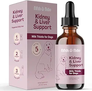 Des gouttes de soutien adrénal pour chiens – Supplément liquide à base de plantes avec réglisse, chardon de lait, Astragalus, Eleuthero & Rhodiola – Aide à maintenir la fonction normale de cortisol, d'énergie et d'organe – 2 fl oz