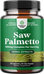 Extra Strength Saw Palmetto Extract - Complexe Herbal avancé pour la santé des cheveux et le soutien urinaire avec les stérols et les flavonoïdes de plantes - Potent complément à base de plantes avec 500mg par portion - 30 capsules