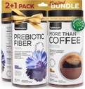 Mélange d'Adaptogène de Champignon, de Fibre diététique 7G, de Probiotique - Café de Champignon Instantané et de Fibre Chews pour Immunity, Gut Health - pour les hommes et les femmes