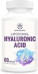Acide liposomique hyaluronique 1000mg, haute biodisponibilitéAcide hyaluronique Capsules, complément alimentaire soutenir la peau et les os, 180 Capsules (paquet de 3)