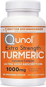 Supplément curcumin curcumin curcumin curcumin curcuma de Qunol, 1000mg curcuma avec absorption ultra élevée, supplément de soutien des articulations, capsules Turcuma de force supplémentaire, 2 mois d'approvisionnement, 120 Compte (paquet de 1)