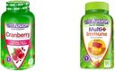 Gommies de canneberge de Vitafusion pour les femmes 500mg et Multi+ Immune Soutien Gommies avec vitamine C Zinc Multivitamines quotidiennes 90 Compte