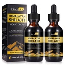 Shilajit Pure Himalayan Organic Resin Drop, Pure Himalayan Shilajit Complement en or liquide, Shilajit Organic Drop Riche en 85+ Trace Minerals, Shilajit pour les hommes et les femmes (2.02 Fl Oz (paquet de 2))