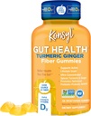 Konsyl Gut Santé Gingembre Turcuma Gingembre Gummies - Aide à soutenir la santé digestive+ - Supplément de fibre végétarienne Gummies pour adultes- 56 Comte