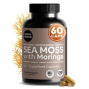 Capsules de mousse de mer Atlantique Naturals – Moss de mer irlandaise avec huile de graines noires, Ashwagandha, Moringa, Ginseng & Ginger pour énergie, vitalité et bien-être – Supplément nutritionnel – Fabriqué aux États-Unis – 60 capsules