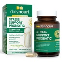 Le quotidien Nouri Stress Support Probiotique pour les femmes et les hommes Supporte la gestion du cortisol, le soulagement du stress, l'humeur, la digestion et la santé Gut.