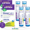 Boiron SleepCalm on the Go Sleep Aid pour sommeil de nuit profond, relaxant, reposant - sans mélatonine et sans habitude - 80 Compte par tube - 4 tubes avec stylo bleu