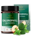 HERBAMAMA Détox de la chlorophylle Gommies - 50 mg Cuivre de sodium Déodorant interne de la chlorophylline pour le soutien de l'odorat corporel - Vegan, Supplément anti-OGM - 90 Pectines à base de pommes