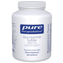 Encapsulations pures Sulfate de glucosamine 1000 mg Supplément pour le soutien et la mobilité interarmées, la santé du cartilage et le tissu conjonctif*