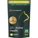 VetriScience 27+ Santé active Chews, Nu Cat Multivitamine quotidienne pour les chats et les chatons, Vitamines équilibrées, Minéraux et antioxydants, Santé et bien-être, Poisson, 30 Compte