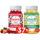 Lunakai Prénatal et Vitamine D3 Gommies Bundle - Gummy multivitamine de grossesse avec acide fer et folique - Immunité, os et l'humeur Supplément de soutien pour les adultes