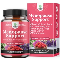 Supplément complet à la ménopause à base de plantes pour les femmes - Multibénéfices Menopause Ease Hormone Balance pour les femmes pour les sueurs nocturnes Mood et plus avec Dong Quai Vitex Chaste Berry et Black Cohosh - Trial Pack