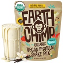 EarthChimp poudre de protéines végétales organiques - avec probiotiques - Non OGM, sans produits laitiers, sans lactosérum, poudre de protéines végétales pour les femmes et les hommes, sans gluten - 52 portions 64 Oz (Vanilla)