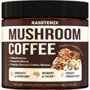 Mélange de champignons - 9 Mélange d'Adaptagène de champignons - Lion, Chaga, Vitamines - Rôtissement moyen foncé - Instantané - Immmune Support - Sans gluten et sans sucre