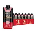Optimum Nutrition Standard Gold Protein Shake, 24g Protein, prêt à boire des boissons protéinées, fraise, 11 Fl Oz, 12 Compte (paquet de 1) (paquet de mai Vary)