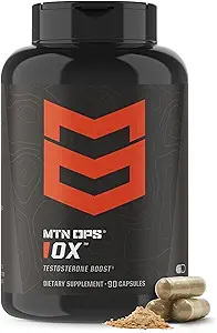 MTN OPS Ox Testostérone Booster, supplément de testostérone pour les hommes mélange avec Tribulus Terrestris et le support adrénal mélange avec des capsules racine de Maca, 30 portions