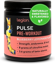LÉGION- Tous les aliments naturels à oxyde nitrique pour stimuler l'énergie, sans créatine, naturellement sucré, Beta Alanine, Citrulline, Alpha GPC (Lémonade de bleuets)