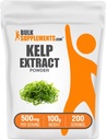 BulkSupplements.com Poudre d'extrait de Kelp - supplément de Kelp, extrait d'algues brunes, poudre d'algues - sans gluten, 500mg par portion, 100g (3.5 oz) (paquet de 1)