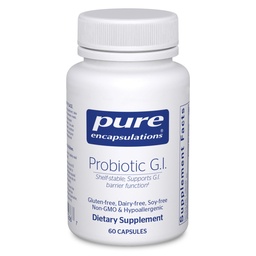 Encapsulations pures Probiotique G.I. - Probiotique stable pour la santé intestinale et le soutien gastro-intestinal - avec Lactobacillus & Bifidobacterium - 60 capsules