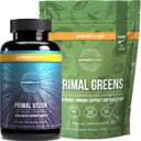 Primal Harvest Greens Powder & Vision Suppléments pour les femmes et les hommes Vision et Complexe de soutien oculaire avec Lutein, Zeaxanthin Bundle