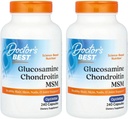 Meilleur médecin, (2 packs de glucosamine Chondritine MSM avec OptiMSM, 240 capsules de Veggie