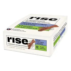 Barre protéinée de tourbe de pois - Cinnamon vegan Petit-déjeuner Bar & Protein Snack 17g Protéines Juste 5 ingrédients alimentaires entiers Sans gluten sans OGM Sans soja