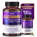 Sotalix Glucosamine 650mg – Soutien commun tout-en-1 avec Chondriitine, MSM, Collagène, Turmérique, Vitamine D3 et acide hyaluronique – 150 Capsules – Sans mollusques