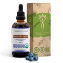 Secrets of the Tribe Bilberry Fruit Extract liquide sans alcool, USDA Bilberry biologique (Vaccinium Myrtillus) Supplément de teinture de fruits séchés (4 FL OZ)