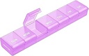 AUVON Weekly Pill Organizer with Efffortless Opening Design, Arthritis Friendly Pill Box, BPA-Free Pill Organizer 7 Day, Cute & Portable Pill Case pour les vitamines, suppléments et médicaments