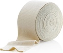 Bandage de soutien tubulaire élastique Taille F, 10M Boîte - Couleur naturelle (4" x 33 pieds) pour le gros bandage de soutien genou -Moyenne à grande cuisse, coton Spandex