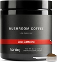 Toniiq Café à faible caféine - Extrant concentré 10:1 ultra-haute puissance - Haricots d'origine colombienne avec 10 mélanges de champignons, Mane de Lion et Cordyceps - Alternative de café fonctionnelle