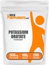 BulkSupplements.com Poudre d'orotate de potassium - supplément de potassium, pour le soutien de l'hydratation, supplément minéral - sans gluten, 500mg par portion, 100g (3.5 oz) (paquet de 1)