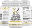 Supplément nutritionnel curcumin curcumin curcumin, propriétés antioxydantes, supporte une bonne inflammation et système immunitaire, 120 capsules véganes