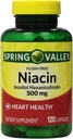 Spring Valley - Niacine 500 mg, sans flush, 120 gélules