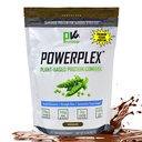 PhysiVantage POWERPLEX Poudre de protéines végétales, collagène Alternative - Protéine de pois et de riz biologique à base végétale, sans produits laitiers, sans OGM, soutient la récupération musculaire et articulaire, adouci 2 lb (chocolat)