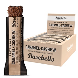 Barebells Barres protéinées Caramel Cashew - 12 Compte, 20g Traitements à haute teneur en protéines - Barre de nutrition au chocolat avec 1g de sucres totaux - Petit déjeuner ou Snack après l'entraînement