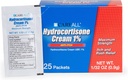 SoinTout Hydrocortisone Crème 1% (25 Pack), 0.9gr Foil Packet. Formulation de la force maximale, crème anti-démangeaisons pour la peau soulage les démangeaisons, l'eczéma, les piqûres d'insectes, le poison Ivy et le psoriasis