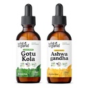 Wild & Organic Gotu Kola Teinture 2 fl oz & Ashwagandha Teinture 2 fl oz