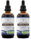 Secrets de la Tribe Hibiscus USDA Organique , Extrait sans alcool (2 pces.), gouttes à base de plantes haute puissance , Fabriqué à partir de 100% certifié Hibiscus Sabdariffa Fleur séchée 2x4 oz