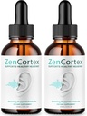 (2 pack) Zencortex pour le soulagement de l'acouphène - Formule officielle - Zencortex gouttes pour les oreilles, Zen Cortex 24 gouttes de supplément d'acouphène Avis, Zen Cortex Formule de soutien auditif, Zencortex Oral (4oz)