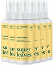 ATTITUDE Vaporisateur d'assainissement des mains pour adultes et enfants, EWG Vérifié, tue les bactéries et les germes, végétalien, feuilles de citron, 3,38 Fl Oz (Bouteille de pulvérisation) (paquet de 6)