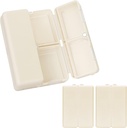 FYY Daily Pill Organizer,2 Pcs 7 Compartiments Portable Pill Case Travel Pill Organizer,[Folding Design] Pill Box for Purse Pocket to Hold Vitamines, huile de foie de morue, suppléments et médicaments-blanc